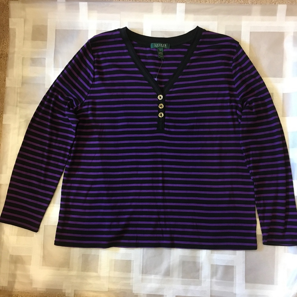 Ralph Lauren women’s top long sleeve size 2X.